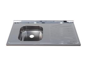 Pia Inox Fabrinox PSD1000E 100x52cm, cuba esquerda