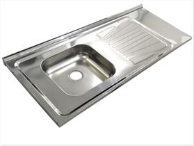 Pia Inox Fabrinox PSD1200E 120x52cm, cuba esquerda