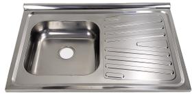 Pia Inox Fabrinox PSD800E 80x52cm, cuba esquerda