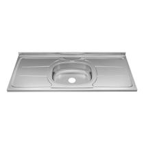 Pia Inox Ghel Plus 1600X530X95mm Cuba Central N4 Escorredor Concretada sem Válvula