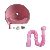 Pia Lavatório Banheiro Plástico 4L Rosa + Sif - Astra