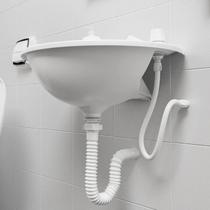 Pia Lavatório Plástico Suspenso Parede Banheiro 36x28cm 3,8l