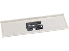 Pia Para Cozinha em Mármore Sintético com Cuba em Aço Inox 180cmx55cm
