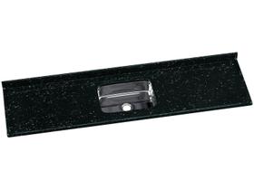 Pia Para Cozinha Em Mármore Sintético Com Cuba Em Aço Inox 199cmx55cm