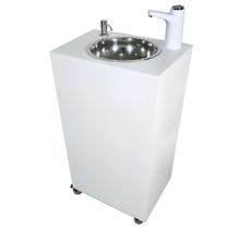 Pia Portátil Para Profissionais da Saúde Em Madeira Branca - Torneira Eletrônica Pia Portátil Para Profissionais da Saúde Em Madeira Branca - Torneira Eletrônica