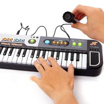 Pianinho Teclado Karaokê + Microfone Tons Ritmos Iniciantes Pianinho Teclado Karaokê + Microfone Tons Ritmos Iniciantes