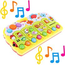 Pianinho Trenzinho Pedagógico Com Sons Dos Animais Luzes - Dm Toys Pianinho Trenzinho Pedagógico Com Sons Dos Animais Luzes - Dm Toys