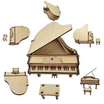 Piano De Cauda MDF 3mm Corte Laser Miniatura Artesanato CNC