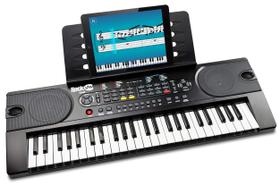 Piano de Teclado RockJam 49 Teclas com Suporte e Fonte de Alimentação