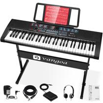 Piano de Teclado Vangoa 61 Teclas com Suporte - Ideal para Iniciantes, Crianças e Adultos