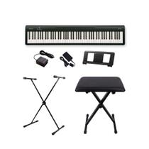 Piano Digital 88 Teclas Roland FP-10 BK Preto + Suporte Em X + Banqueta