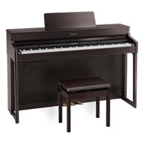Piano Digital 88 Teclas Roland HP702 DR Rosewood com Banco