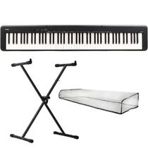 Piano Digital Casio CDP-S160 Preto - 88 Teclas + Suporte em X + Capa Transparente Piano Digital Casio CDP-S160 Preto - 88 Teclas + Suporte em X + Capa Transparente
