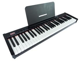 Piano Digital Eletrônico 61 Teclas Arranjador Konix PH61S MIDI e Bateria Recarregável