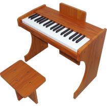 Piano Digital Infantil de Madeira 37 Teclas com Estante e Banco Rhythmic Piano Digital Infantil de Madeira 37 Teclas com Estante e Banco Rhythmic