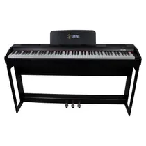 Piano Digital Musical 88 Teclas Com Martelo Pesado Bluetooth Midi Pedal Triplo 128 Polifonias