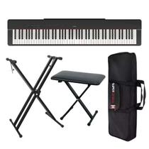 Piano Digital Yamaha P-225 - 88 Teclas GHC Toque Realista + Suporte + Banqueta + Capa