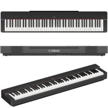 Piano Digital Yamaha P-225 Preto 88 Teclas Profissional + Pedal Sustain + Fonte Yamaha Bivolt