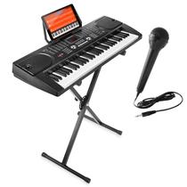 Piano Eletrônico Hamzer 61 Teclas com Suporte e Microfone