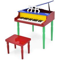 Piano Goplus clássico para crianças de 30 teclas com banco para crianças com 2 anos ou mais Piano Goplus clássico para crianças de 30 teclas com banco para crianças com 2 anos ou mais