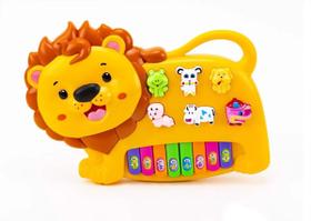 Piano Infantil Teclado Leão Com Sons De Bicho Animal Criança - Toy King