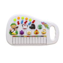 Piano Infantil Teclado Musical Educativo Animais Cor Branco