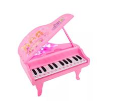 Piano Infantil Teclado Musical Luz Som Princesas 3 Modos - DM TOYS