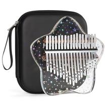 Piano Kalimba Thumb Beveetio Clear Transparent Crystal 17 teclas