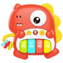 Piano Musical Dinossauro Unissex Pimpolho Vermelho