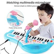 Piano Musical Eletrônico Infantil Rosa - 37 Teclas