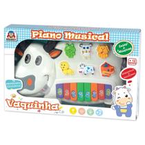 Piano Musical Vaquinha Teclado Infantil Bebe Braskit