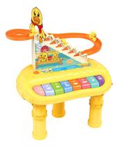 Piano Patinho Feliz 2 Em 1 Diversão Infantil Teclado Luz Som