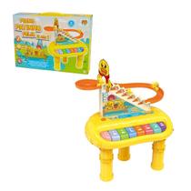 Piano Patinho Feliz 2 Em 1 Infantil 5 Modos Teclado Luz Som