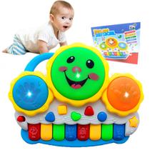 Piano Tambor Musical Infantil para crianças e bebês Sons Animais