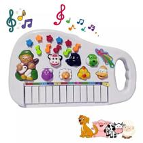 Piano Teclado Brinquedo Infantil Baby Luzes E Sons Bicho - Piano Músical