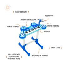 Piano Teclado Eletrônico Grande Brinquedo Meu Primeiro Grande Show Com Microfone - Unik