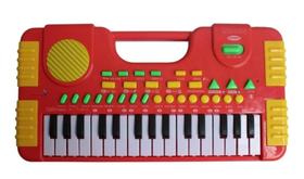 Piano Teclado Infantil Com 31 Teclas Vermelho Red Grava e Reproduz Pronta entrega - toy king