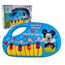 Piano Teclado Infantil Mickey Minnie Original Disney Baby, Yes Toys, Com Luz e Som, Bebês +18 Meses