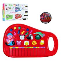 Piano Teclado Infantil Musical Educativo Som De Animais(vermelho) - Toy King
