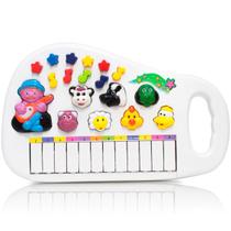 Piano Teclado Musical Infantil Brinquedo Educativo Som Animais Fazenda Sitio