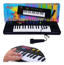 Piano Teclado Musical Infantil Iniciante Microfone Karaoke