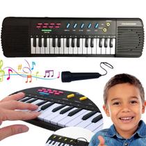 Piano Teclado Musical Infantil Microfone Educativo Iniciante