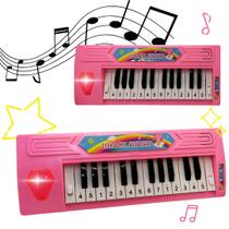 Piano Teclado Musical Infantil Rosa Teclas Brinquedo para Bebê - Brinquedo Infantil