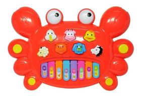 Piano Teclado Musical Siri Infantil Sons Eletronicos Vermelh