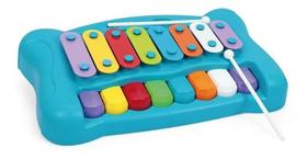 Piano Xilofone 2x1 Doremi Playduo Brinquedo Musical Teclado