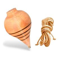 Pião De Madeira Brinquedo Antigo Retrô Tradicional Criança