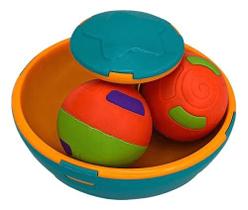 Piao Gira Ball Com 2 Bolinhas Infantil Chocalho Interativo