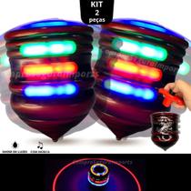 Piao Musical Com Luz E Som Kit Com 2 Piões Dragao De Combate Piao Musical Com Luz E Som Kit Com 2 Piões Dragao De Combate
