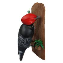 Pica Pau de Resina na Casca de Pendurar Enfeite de Parede Jardim Natureza