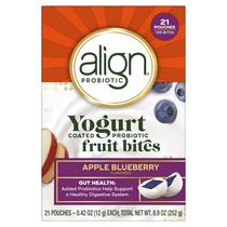 Picadas de frutas probióticas alinham 105 mordidas revestidas com iogurte Picadas de frutas probióticas alinham 105 mordidas revestidas com iogurte